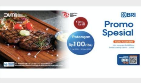 Promo spesial BRI untuk pembelian Cut&Grill.