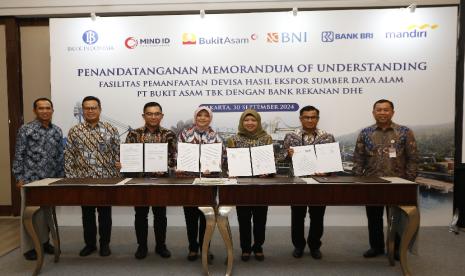  PT Bukit Asam Tbk (PTBA) melakukan penandatanganan Nota Kesepahaman (Memorandum of Understanding/MoU) Fasilitas Pemanfaatan Devisa Hasil Ekspor Sumber Daya Alam (DHE SDA) dengan 3 bank rekanan, yaitu PT Bank Negara Indonesia (Persero) Tbk (Bank BNI), PT Bank Rakyat Indonesia (Persero) Tbk (Bank BRI) dan PT Bank Mandiri (Persero) Tbk (Bank Mandiri).