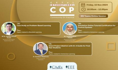 Cyber University bersama Universitas Teknologi PETRONAS (UTP) Malaysia, menghadirkan sebuah platform kolaborasi global untuk memperkaya kualitas pendidikan tinggi, Webinar I-CoP (International Community of Practice).