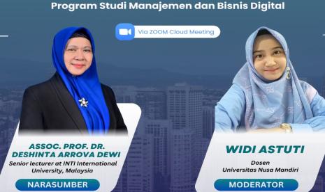 Prodi Bisnis Digital Universitas Nusa Mandiri (UNM) akan menggelar International Webinar bertajuk 