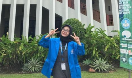 Syafa Mazidatul Aufa, mahasiswi Universitas Bina Sarana Informatika (UBSI) Kampus Cengkareng.