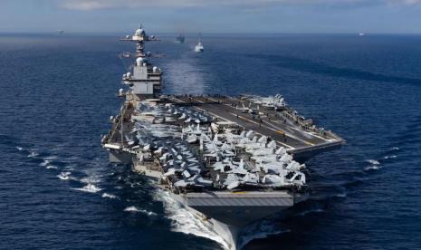 Terungkap, Kapal induk USS Gerald R Ford Rusak Parah Akibat Terbakar Usai Perang dengan Iran