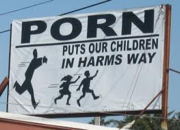 A campaign poster aims to increase public awareness on the impact of pornography to children. (illustration) 