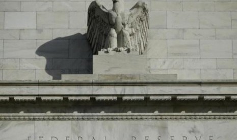 A detail from the front of the United States Federal Reserve Board building is shown in Washington October 28, 2014.