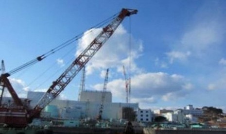 A floating crane removing obstacle is seen from east breakwater at the crippled Fukushima Daiichi nuclear plant in Fukushima prefecture (ilustration)