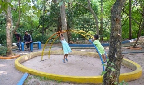 A Forest and playground in Srengseng, West Jakarta.