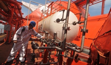 A regasification facility in West Java (file photo)