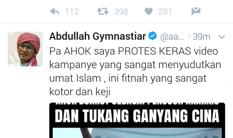 Aa Gym protes iklan kampanye Ahok