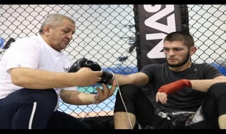 Ilustrasi. Khabib Nurmagomedov mengenang kenangan bersama almarhum ayah Abdulmanap Nurmagomedov.