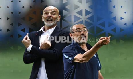 AC Milan vs Lazio, adu strategi Stefano Pioli dan Maurizio Sarri.