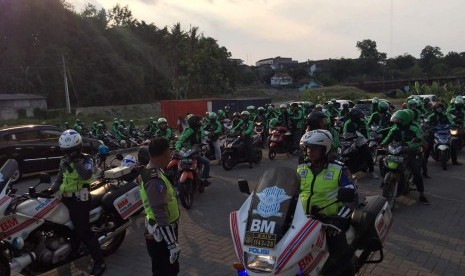 Acara Berbagi Takjil dan Buka Puasa bersama Mitra Grab Bike Yogya, Senin (11/7) lalu.