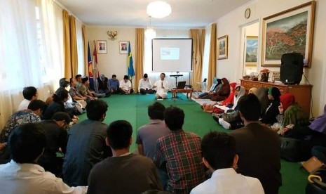 Acara buka puasa bersama para wNI di Stockholm, Swedia.