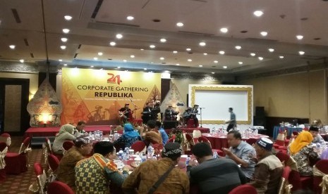 Acara Corporate Gathering Republika di Hotel Sheraton Mustika Yogyakarta, Kamis (16/2).