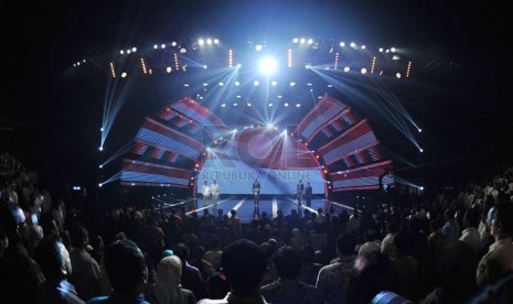 Acara Debat Capres-Cawapres di Balai Sarbini, Jakarta, Senin (9/6).   (Republika/Edwin Dwi Putranto)