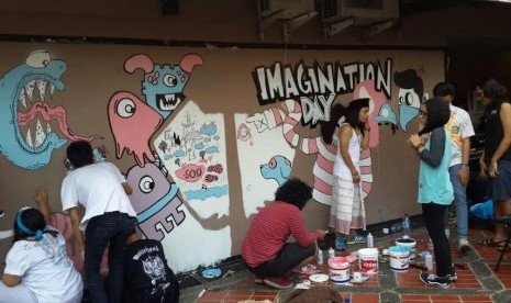 Acara 'imagination day' di School of Design (New Media, Animation, Creative Advertising dan Interior Design) BINUS University