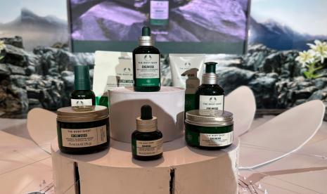 Acara jumpa pers peluncuran The Body Shop Edelweiss Daily Serum Concentrare di The Westin Jakarta, Kamis (6/10). 