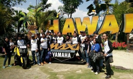 Acara #MAXIYAMAHADAY dihelat di Hawai Waterpark, Malang, Jawa Timur, Minggu (30/5).