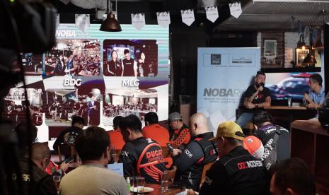 Acara nonton bareng (nobar) MotoGP 2022 di Sport Stube, Kawasan Pondok Indah pada hari Ahad (29/5/2022).