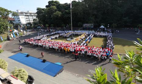 Acara pembukaan rangkaian peringatan Dies Natalis ke-74 UGM di Balairung, UGM, Jumat (23/6/2023).