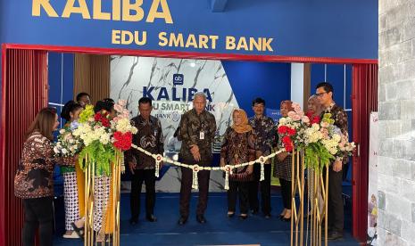 Acara peresmian Kaliba Edu Smart Bank di SLBN 1 Bantul, Kasihan,  Kabupaten Bantul, DIY, Selasa (13/8/2024).