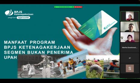 Acara sosialisasi program perlindungan pekerja BPU