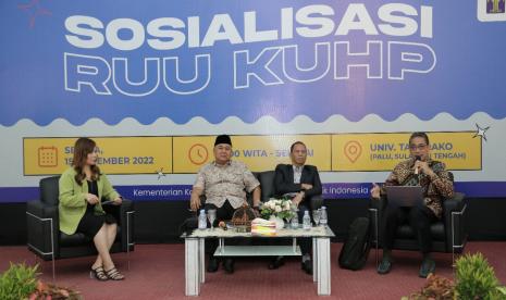 Acara Sosialisasi RUU KUHP di Palu, Selasa (15/11/2022).