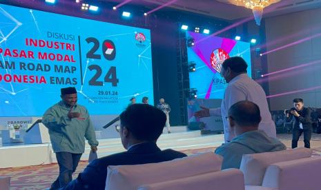 Acara talkshow dengan tema Merayakan 10 Tahun Prestasi di Era Joko Widodo dan Menuju Masa Depan Berkilau di Ritz Carlton Ballroom Pacific Place, Jakarta, Senin (29/01/2024).