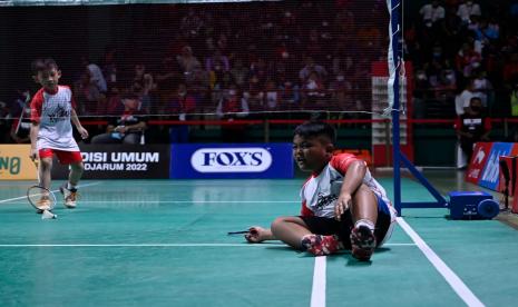 Peserta mengikuti Audisi Umum PB Djarum 2022 di GOR Jati, Kudus. 