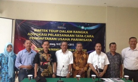 Advokasi Pelaksanaan Tata Cara Pendaftaran Usaha Pariwisata di Serang-Banten, Kamis (10/12).