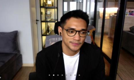 Afgansyah Reza dalam konferensi pers virtual AXN All Stars pada Selasa (27/10).