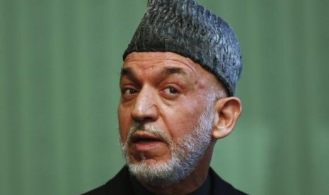 Afghan President Hamid Karzai speaks during a news conference in Kabul on January 25, 2014.