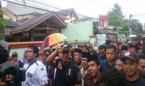 Agus Harimurti Yudhoyono berkampanye di Tegal Parang, Mampang Perapatan, Jakarta Selatan, Rabu (14/12).