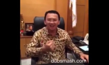 Ahok tampil di aplikasi Dubsmash