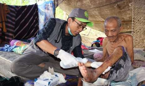 Ahyudin Rasyid, kakek berusia 135 tahun menjadi salah satu korban bencana gempa Lombok.