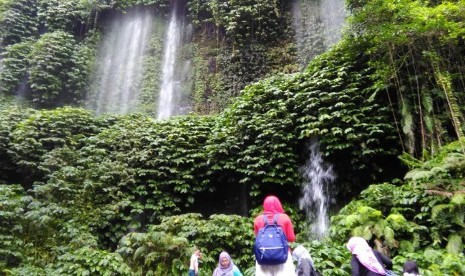 Air Terjun Benang Kelambu di Lombok Tengah, NTB