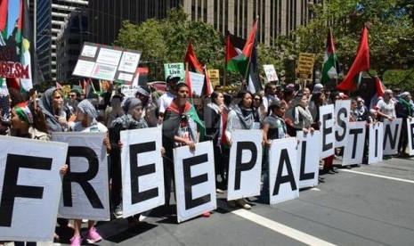 Aksi bela Palestina di San Francisco, AS