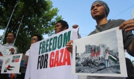 Aksi dukung Palestina.