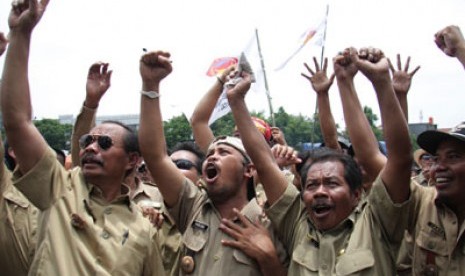 Aksi kepala desa (ilustrasi). Kades di Bogor harap wacana perpanjangan jabatan jadi sembilan tahun tak dipolitisasi