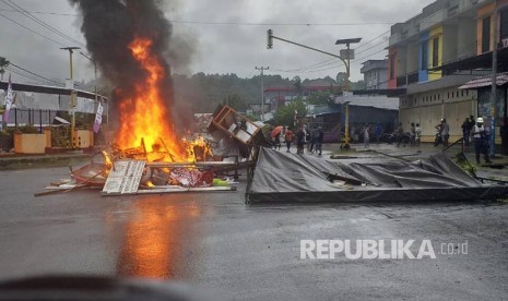 Aksi massa di Kota Manokwari, Senin (19/8)