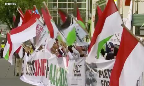 Aksi mendukung Palestina di Indonesia