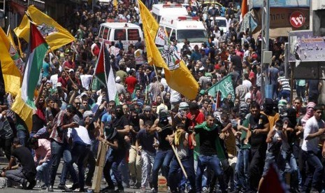 Aksi perlawanan rakyat Palestina.