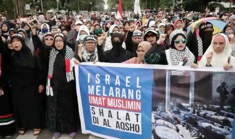 Aksi solidaritas Al Aqsha di Bandung, Jawa Barat (Ilustrasi)