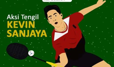 Aksi tengil Kevin Sanjaya