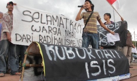 Aksi tolak ISIS di Indonesia.