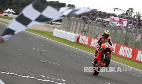 Pembalap Repsol Honda Marc Marquez.