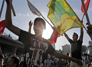 Aksi mengutuk Israel di Beirut, Lebanon