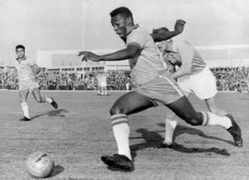 Aksi Pele di Piala Dunia 1958.