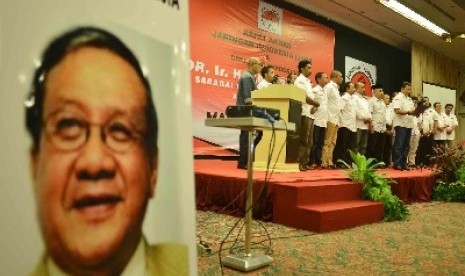Aktivis pemuda dari berbagai elemen seluruh Indonesia yang tergabung dalam Jaringan Indonesia (Jari) mendeklarasikan dukungan di Jakarta, Senin (31/3).