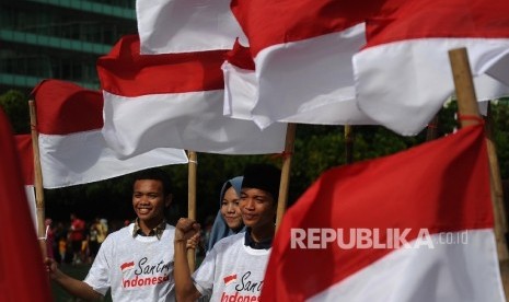 Indonesian flags were raised at a rally (Illustration).