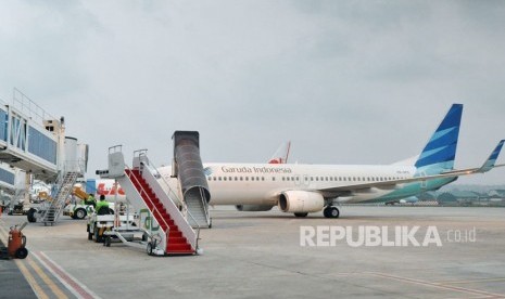 Aktivitas di Bandara Internasional Ahmad Yani (BIAY) Semarang. Tren pergerakan penumang di bandara ini mengalami oeningkatan pada H-6 Lebaran tahun 2018